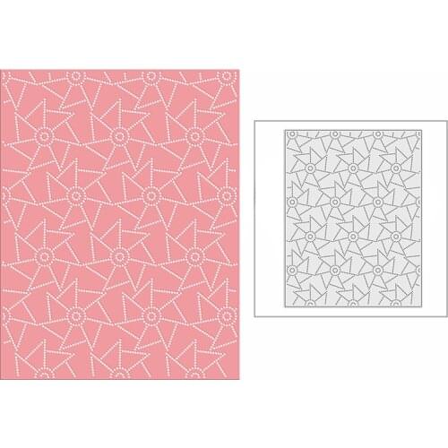 New 2021 Spotted Windmills Panel Metal Cutting Dies for DIY Scrapbooking and Card Making Background Embossing Craft No Stamps