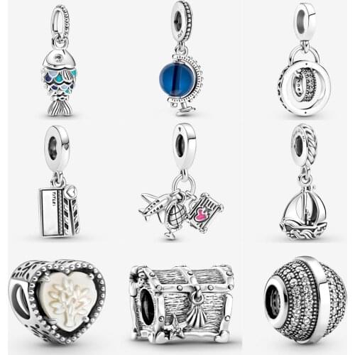 Classic Paris Eiffel Tower Hanging Charm 925 Sterling Silver Charm Fit pandora Bracelet Necklace Pendant DIY Jewelry