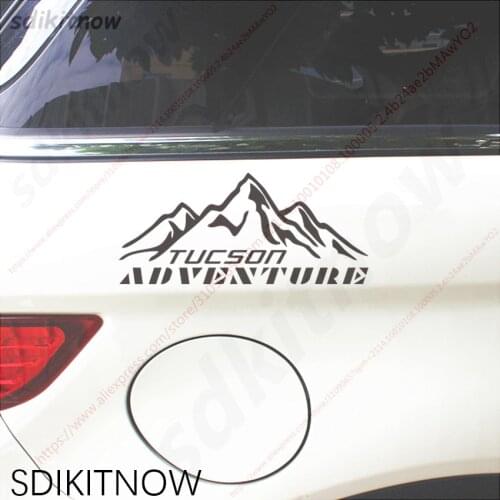 New 9x20cm Adventure Car Sports Decal Sticker Styling Windows Decoration For hyundai tucson 2007 2008 2016 2017 2018 accessories