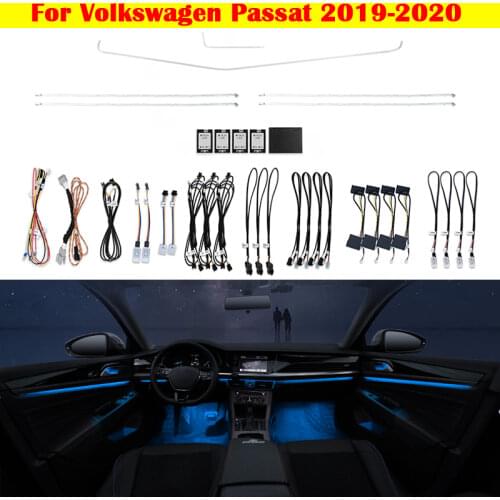 Ambient Light Set Decorative lighting 10-Color Atmosphere Lamp LED Strip For Volkswagen Passat 2019-2020 Automatic conversion