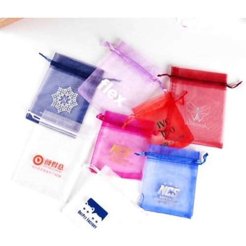 Small Organza Gift Drawstring Bag 7x9cm (2 6/8"x3 4/8") 8x10cm pack of 100 Earring Ring Stud Neckalace Jewelry Packaging pouch