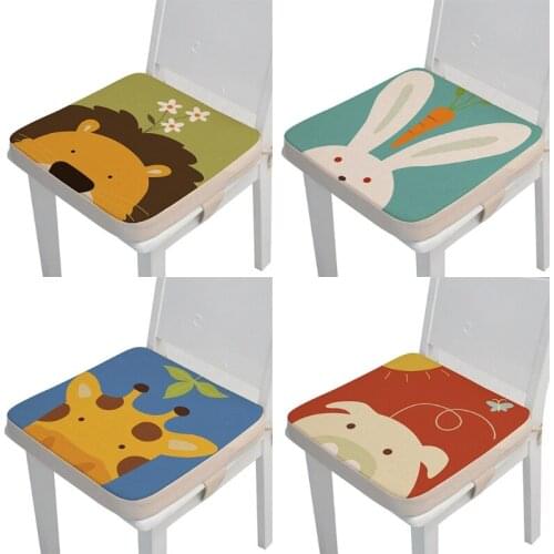 HX5D Portable 40x40x5cm Child Toddler Cartoon Animal High Chair Seat Booster Baby Infant Increasing Cushion Thick Pad for Dining