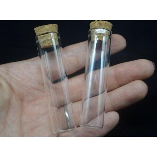 100pcs/lot 12*60mm Empty Transparent Glass Vials Test Tube With wooden Cork wishing Bottles jars for jewelry packaging Display