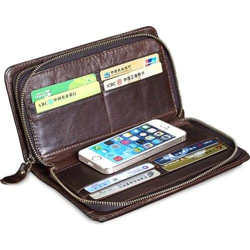 Hand bag leather wallet business man male money packets business cowhide leather money baotou layer change the man card package