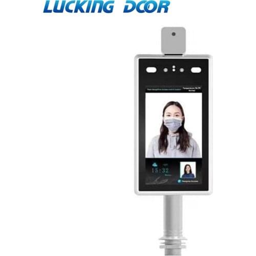 7 inch Temperature Indicator Dynamic Face Recognition Time Attendance Access Control System Employee face dynamic attendance