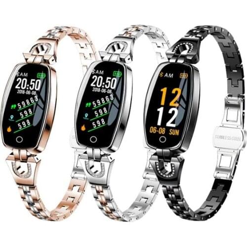 H8 Smart Bracelet Watch Women Lady Blood Pressure Band Heart Rate Monitor Fitness Tracker Wristband IP67 Waterproof Smartwatches