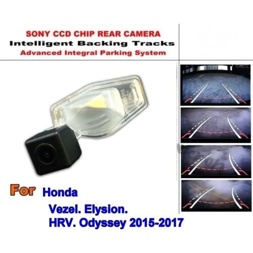For Honda Vezel Elysion HRV Odyssey 2015-2017 Smart Tracks Chip Camera HD CCD Intelligent Dynamic Parking Car Rear View Camera