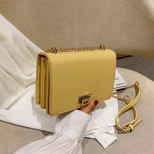Crossbody Bag Women Designer Shoulder Bag Female Handbag Backpack Chain Luxury Fashion 2021 New PU Leather All-match Solid Color