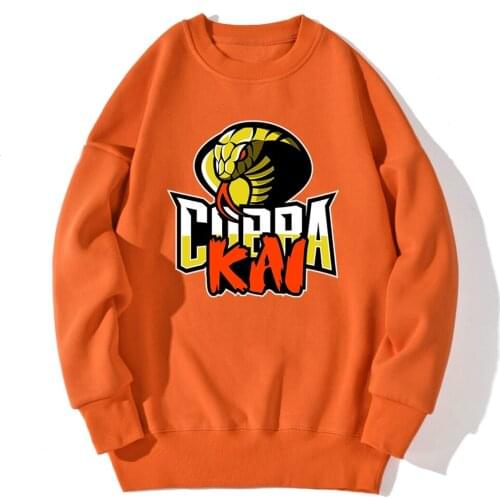 Cobra Kai Print Drop shoulders Sweatshirt For Mens Long Sleeve Harajuku Tops Hipster Clothing Retro 2020 New Moletom Masculino