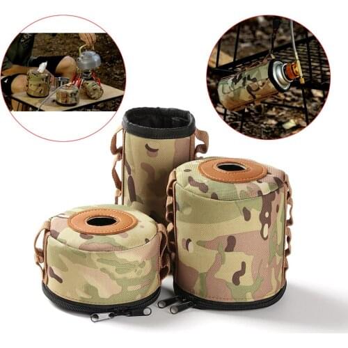 Ultralight Camouflage Outdoor Camping Gas Tank Protect Cover Tissue Box Air Bottle Protective Case Fuel Cylinder Gas Storage Bag