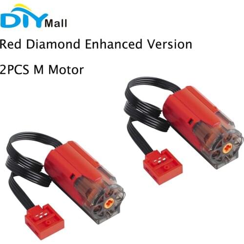 2pcs Enhanced Red Diamond M Motor Compatible With Lego Power Functions MOC Parts Building Blocks