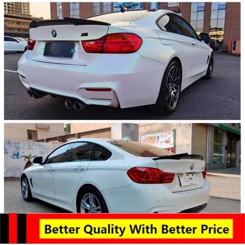 UBYUWANT High Quality Carbon Fiber Exterior Rear Spoiler For BMW F36 4 Series 428i 435i 4Dr For 2013-2019 M4 Style