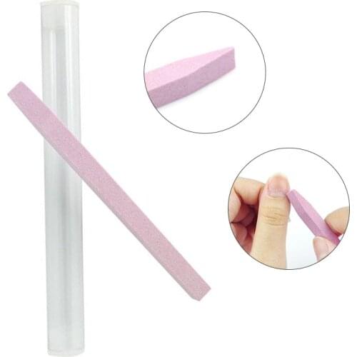 1pcs Quartz Stone Nail Files Professional Sanding Buffer Block V-Shaped Nail Art Grinding Cuticle Remover Manicure Tools