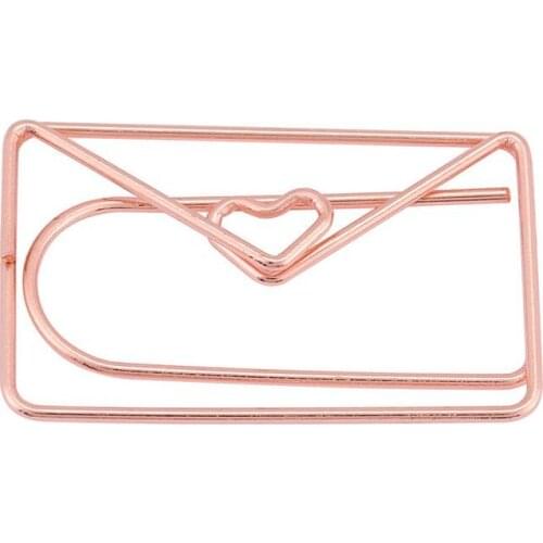 12Pcs Decorative Envelop Shape paper clip Bookmark Document Organizing Clip
