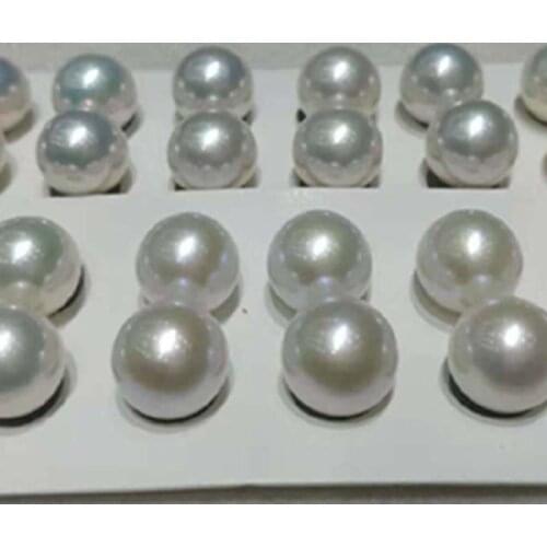 2 PCS AAAAAA 9mm & 10mm high luster perfect round pearl loose pearl