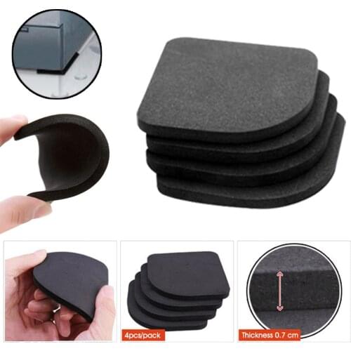 4Pcs/Set Anti-Vibration Pads For Washing Machine Reduce Noise Walking Scratches Anti-slip Rubber Pads For Washer And Dryer