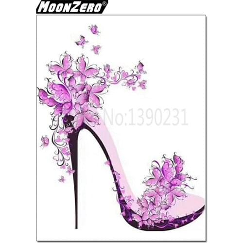 5D DIY Diamond Flower high heel pattern Crystal diamond Resin Full square Mosaic Cross stitch Craft Gift Home decor WYZ187114