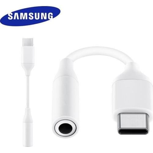 SAMSUNG Type-C to 3.5mm AUX Headphones Adapter For SAMSUNG NOTE 10 Plus 10+ A90 A80 A60 Type C To 3.5 Jack Earphone Audio cable