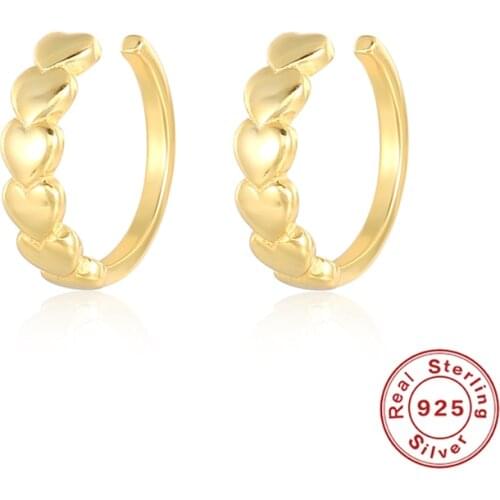 CANNER 925 Sterling Silver Ear Cuffs For Unpierced Ears Huggie Clip Earrings For Women Men Mothers Day Gift 2021 Trend Brincos