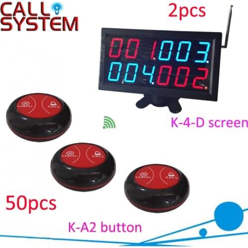 Wireless button call system for hotel/coffee 2 display screen 50 transmitters
