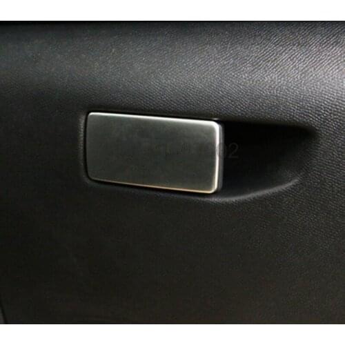 For Peugeot 308 2017 Stainless Steel Glove Box Decorative Frame Cover Trim Glove Box Handle Stickers Car-Styling 1piece