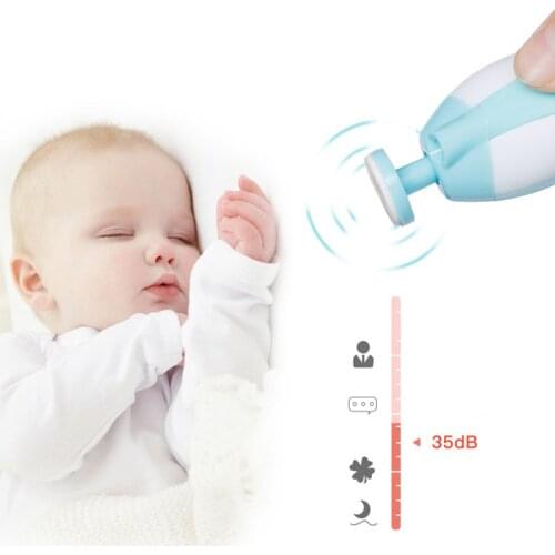 Electric Baby Nail File Clippers with Light 6 Grinding Heads Nail Trimmer for Infant Toddler AN88