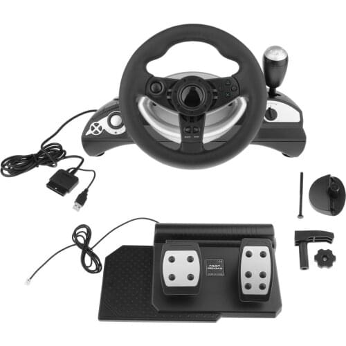Racing Steering Wheel For PS3/PS2/PC Game Steering Wheel Vibration Joysticks Remote Controller Wheels Drive