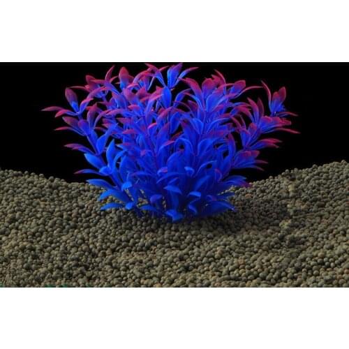 Artificial Aquarium Plants Decoration Water Grass Aquarium Background Decor Plastic Purple Plant Ornament Fish Tank Accessories