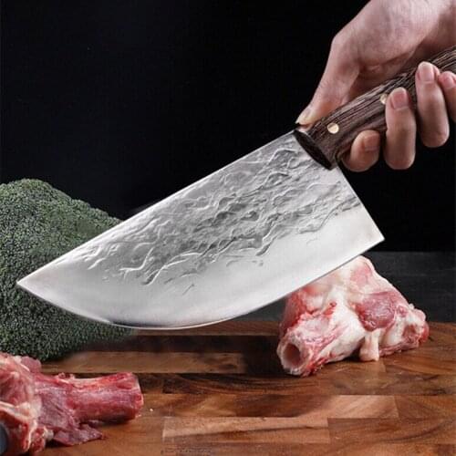Forged Meat Cleaver 5Cr15 Stainless Steel Butcher knives Household kitchen knives Cutting Meat Chef Knife Kitchen Accessories