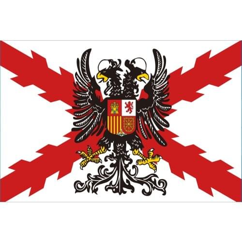 Spanish Empire Cross of Burgundy Flag 1506 Cross of Burgundy with emblem 3 x 5 FT 90 x 150 cm Spain Banners