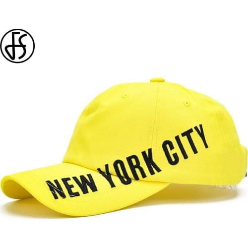 FS Trendy Fluorescent Green Baseball Cap Women Men Bright Color New York City Face Caps Summer Streetwear Hip Hop Snapback Hat