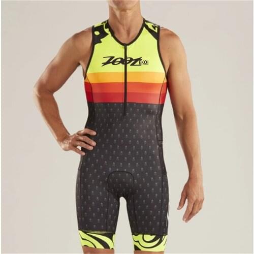 ZOOTEKOI Triathlon Ropa Ciclismo Sleeveless Mens Cycling Jersey Sportswear Outdoor Cycling Clothing 2020 Summer New Style