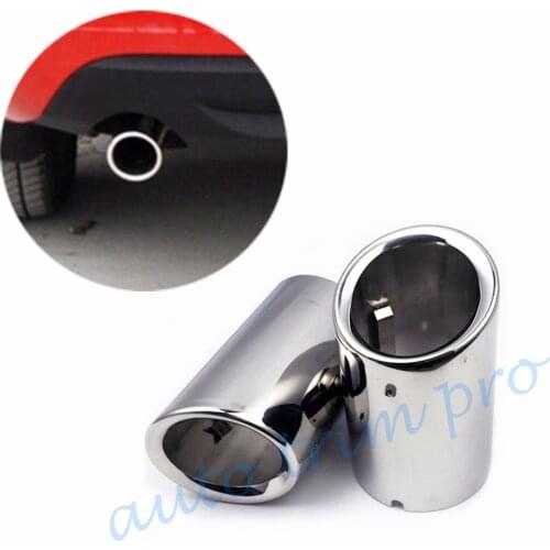 Tail Pipe Cover Fir For Volvo XC60 S60 T5 2011 2012 2013 Rear Exhaust Muffler End Tip Trim Accessories