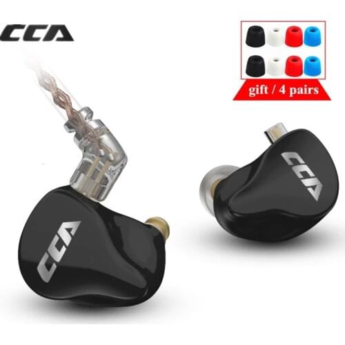 NEW CCA CA16 7BA 1DD Hybrid Drivers In Ear Earphone HIFI Monitoring Headset with 2PIN 0.75MM Cable CCA C12 C16 ZSX ZSTX VX T4 T3