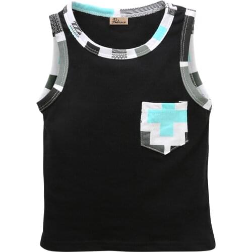 2019 New Hot Sale Latest Summer Fashion Baby Boy Cotton Sleeveless T-Shirt Vest Short Pants Clothes Outfits