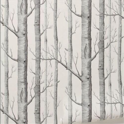 Beibehang Birch Tree pattern non-woven wood wallpaper roll modern wall paper simple wallpaper for living room papel de parede 3d