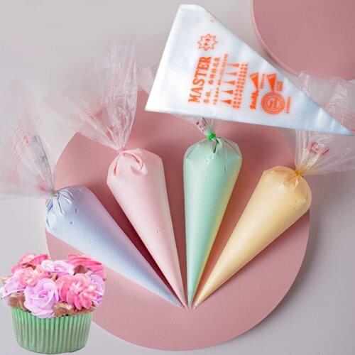 SHENHONG Disposable Pastry Piping Bags Cookie Macarons Tools 100Pcs/Pack Anti Burst Cream Icing Bags Frosting Cake Decoration