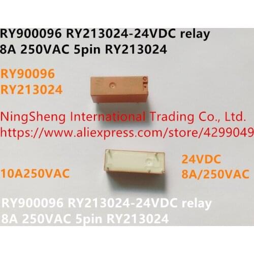 Original new 100% RY900096 RY213024-24VDC relay 8A 250VAC 5pin RY213024