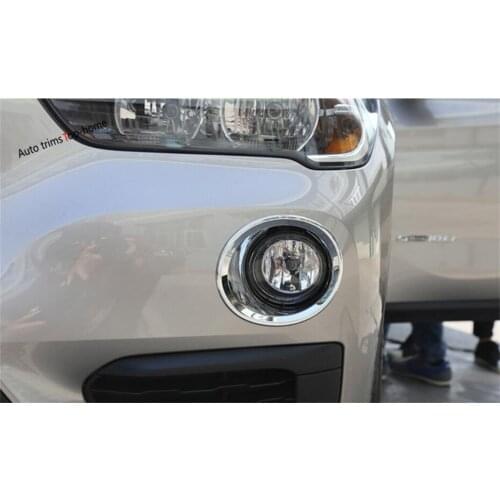 Yimaautotrims Front Fog Lights Lamp Foglight Ring Cover Exterior Trim Fit For BMW X1 F48 2016 2017 2018 2019 ABS Bright Style