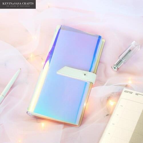 Iridescent Laser PVC Notebook Quality PVC Planner Sketchbook Diary Note Book Kawaii Journal Stationery School Tools Supplies