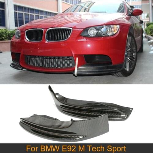 Carbon Fiber Front Bumper Side Splitter for BMW E92 M Sport Bumper 2005 - 2009 Auto Racing Car Styling Front Splitters Apron