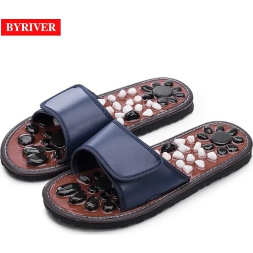 BYRIVER Reflexology Foot Massager Relaxation Massage Slippers Shoes Sandals, Relieve Back Arthritis Plantar Fasciitis Arch Pain