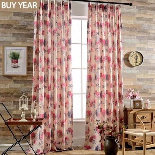 Modern Simple Curtains for Living Dining Room Bedroom Fashionable High-quality Polyester-cotton Fabric Printed Curtain Tulle