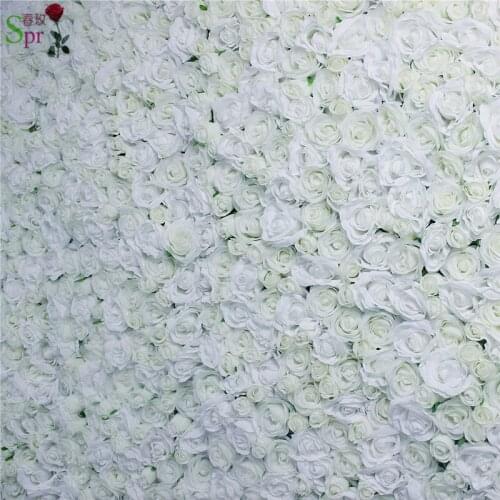 SPR Free Shipping white Artificial hydrangea rose flower wall wedding backdrop arch table runner decoration flowers