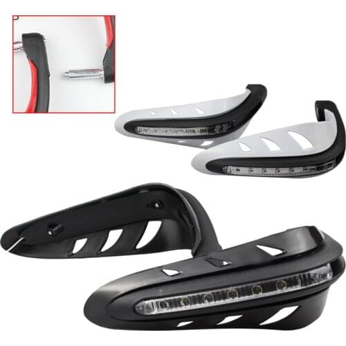 Motorcycle Universal Handguard with Mounting Kits 22mm Handlebar Hand Guards, LED Light, for off Road ATV, Dirt Bike