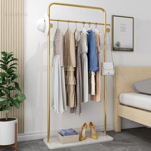 Cloakroom Living Room Coat Racks Simple Modern Bedroom Furniture Clothes Rack Stands for Clothing Store Dormitory Floor Hangers