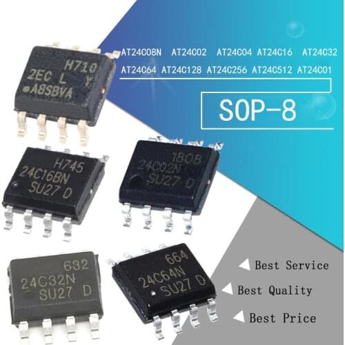 10pcs/lot AT24C02 24C02 SOP8 EEPROM memory New Original