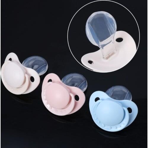2018 Custom Big Size Food Grade Silicone Adult Pacifier Funny Parent-child Toys