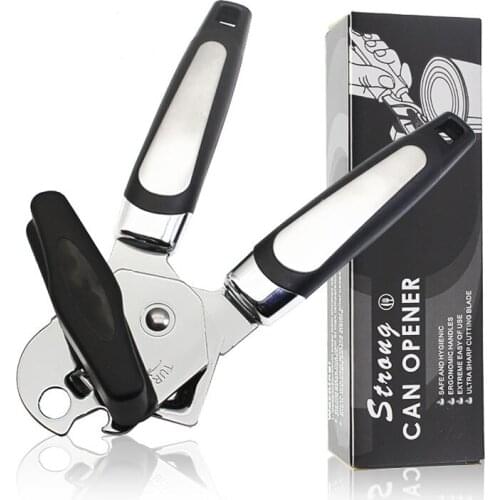3 In 1 Can Opener Portable Manual Stainless Steel Multi-function Powerful Canned Knife Bottle Opener Kitchen Can Opener Tool