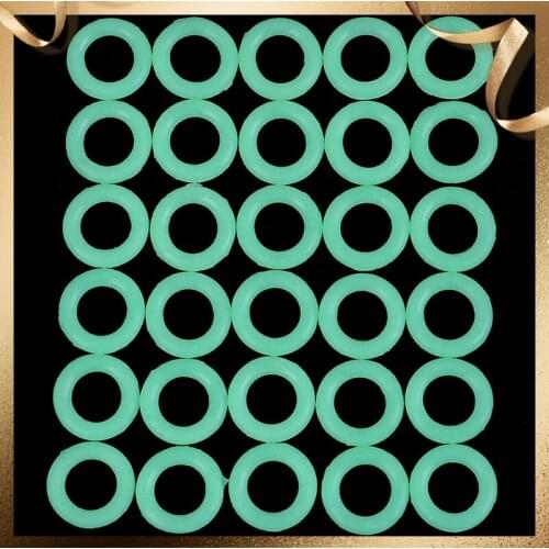 30Pcs/Pack Green Color Camping Nail Night Vision Luminous Ring Round Multi-functional Tents Accessories